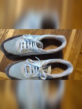 Woden Beige Suede Sneakers with White Laces Women's Size 8